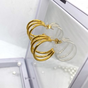 Edelstahl-Vakuum vergoldet 18 Karat/14K-Ohrringe