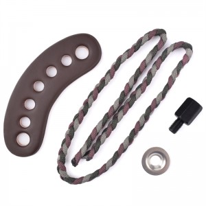 Elong Outdoor 470011 Handgelenkschlinger Leder Metall Gretet graue Farbe für Bogenschießenverbindung Bugschießen