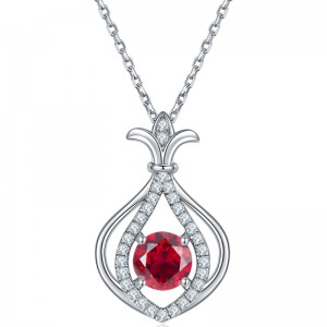 Neue Modeschmuck 925 Sterling Silber Rhodium plattiert Kubikzircon Anhänger Halskette Für Frauen Geschenk