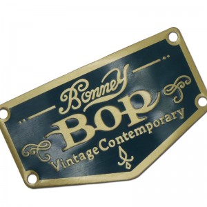 Yongfu-Hardware-benutzerdefinierte Messing-leeres Typenschild Säure geätzt Kupfer-Namensschild