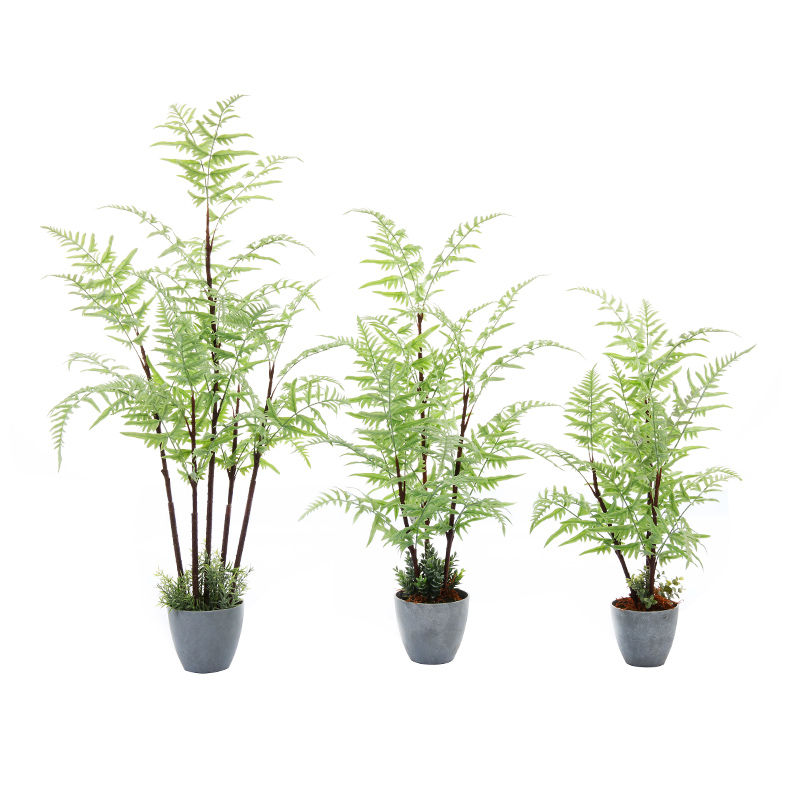 Heißer verkauf realistische chlorophytum comosum baum künstliche pflanze künstliche baum potte fern