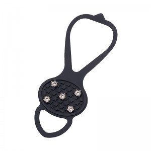 Kundenspezifische schwarze Silikon-Eisplatten, rutschfeste Steigeisen zum Klettern, Wandern