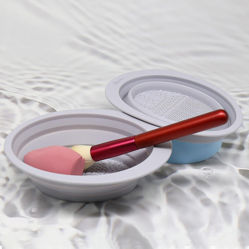 Silikon-Make-up-Pinsel-Reinigungsmatte, faltbare Make-up-Pinsel-Reinigungsschale