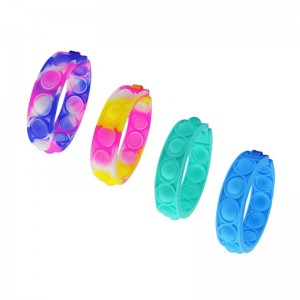 Push Bubble Kids Fidget Toys, Erwachsene Silikon Zappel Pop Armband