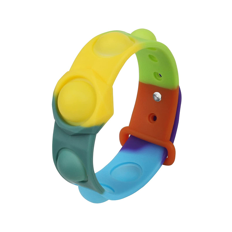 Kinder Silikon Pop Zappeln Armband und Armband Spielzeug, Erwachsene Push Bubble Sensory Stress Relief Geschenk Spielzeug