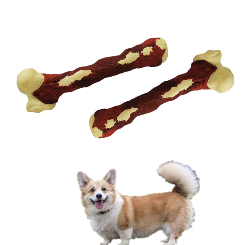 Knochenform Zähne Reinigung Durable Gummi Hund Haustier Kauspielzeug