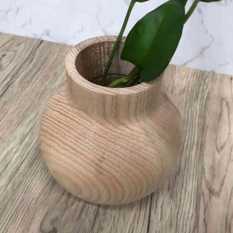 Home Dekorative handgemachte Naturholz-schöne Vase