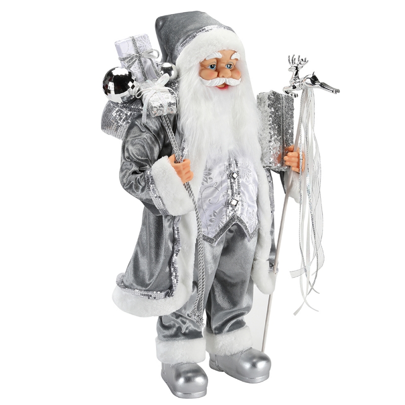 45 ~ 62 cm Weihnachten stehend Santa Claus Ornament Dekoration Figur Collection Stoff Urlaub Festival Weihnachten Plüsch benutzerdefinierte Artikel