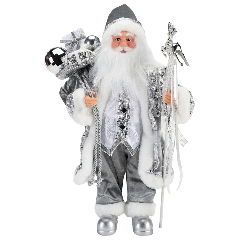 45 ~ 62cm Weihnachten stehend Santa Claus Ornament Dekoration Figur Collection Stoff Urlaub Festival Weihnachten Plüschgegenstand