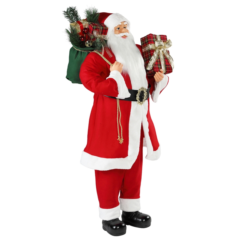 30 ~ 110cm Weihnachten stehend Santa Claus Ornament Dekoration Festival Holiday Figur Collection Traditionelle Weihnachten Islay