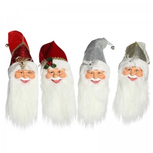 20 ~ 70 cm Weihnachten Weihnachtsmann Claus Kopf Ornamente Dekorationen Baum Hängende Figuren Sammlung Puppe Anhänger Kleine traditionelle Weihnachten