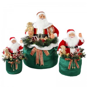 65/85/115cm Weihnachten animierte Santa Claus mit Beleuchtung Urlaub Musical Ornament Dekoration Figur Collection traditionell