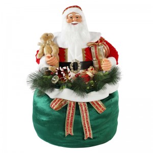 65/85/115cm Weihnachten animierte Santa Claus mit Beleuchtung Urlaub Musical Ornament Dekoration Figur Collection traditionell