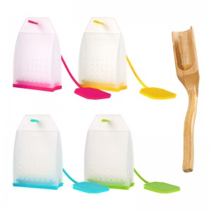 Silikon-Tee-Infuser, lose Blatt-Teefiltertaschen-Sieb