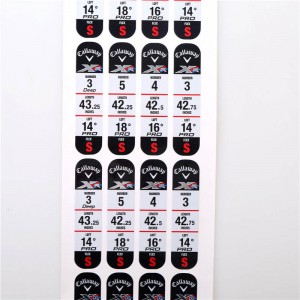 Golfclub Custom Labels