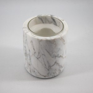 Natürlicher Marmorsteinglasbecher Kerzenhalter