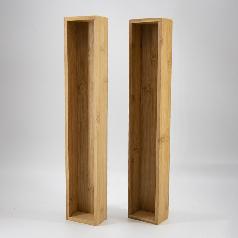 Natürliche Bambus-Strecke-Schublade organisiertes Set