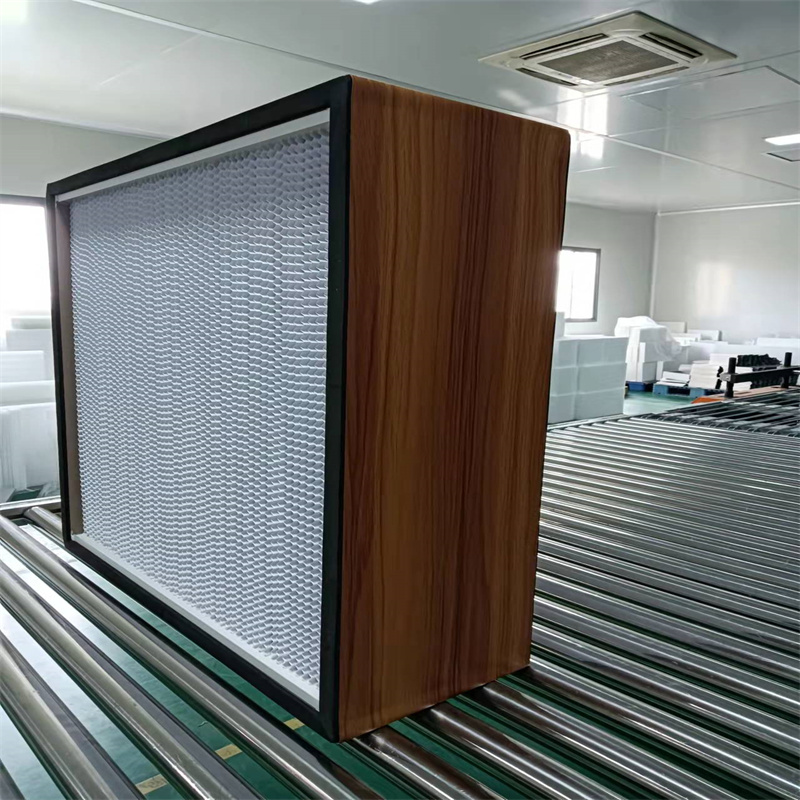 Holzrahmen benutzerdefinierte saubere Raum tiefe Falten-HVAC HEPA-Panelfilter mit stabiler Luftgeschwindigkeit