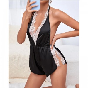 Frauen sexy Dessous Sheer See-Through Mesh Sexy Lace Pyjamas Nachthemd Uniform Versuchung Nachthemd