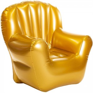 PVC Transparent aufblasbares Sofa, Schlafzimmer im Freien Balkon Freizeit, einzelner aufblasbarer Klappstuhl