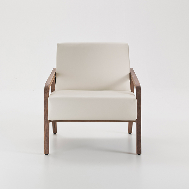Moderne Möbeldesign Wohnzimmer Single Seat Sofa BENTWOOD LEDER LEDER CHAISE Lounge Sessel mit Ottoman