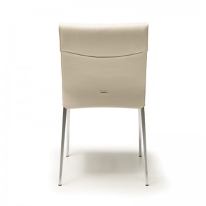 Italienisch weißes Metallleder skandinavischer Essstuhl 6 für Esszimmer Set 6 für Esszimmer