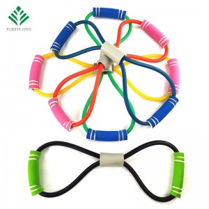 Yoga -Widerstandsbandröhre Stretch Body Fitness Muskel -Training 8 Typ Typ