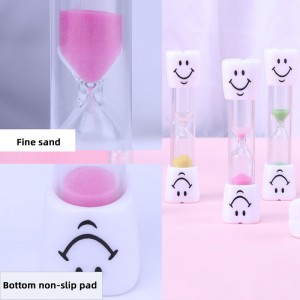 Kinder Zahnbürste Timer lächelnd Sand Timer Sandglas Dekorative Ornamente Zähne lächeln
