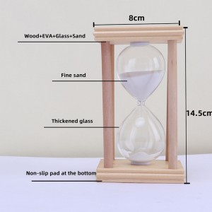Home Hour Glass Sand Timer auf Ständer, ca. 30 Minuten, Holzfarbe