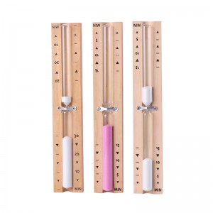 Fabrik Großhandel 5 15 Minuten Öko -bunte rotbare Sanduhrholz -Sauna -Sand -Timer