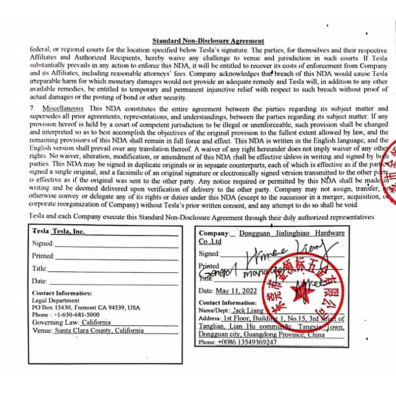 Das Jinglingbiao -Unternehmen (GLOBAO) ist kurz vor der Zusammenarbeit mit Tesla.