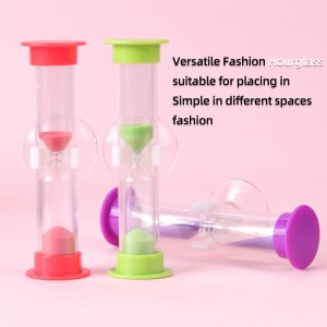 Fabrik heißer Verkauf farbenfrohe Mini 135 Minuten Plastiksand Timer Saugnapfuruhrwährung