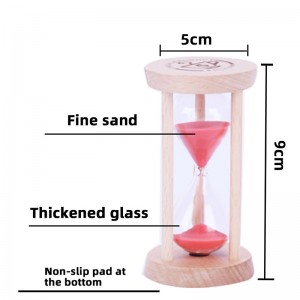 Hochwertige 3 -minütige hölzerne Sandglas -Sandglas -Timer -Uhr -Dekor einzigartige Geschenkküche