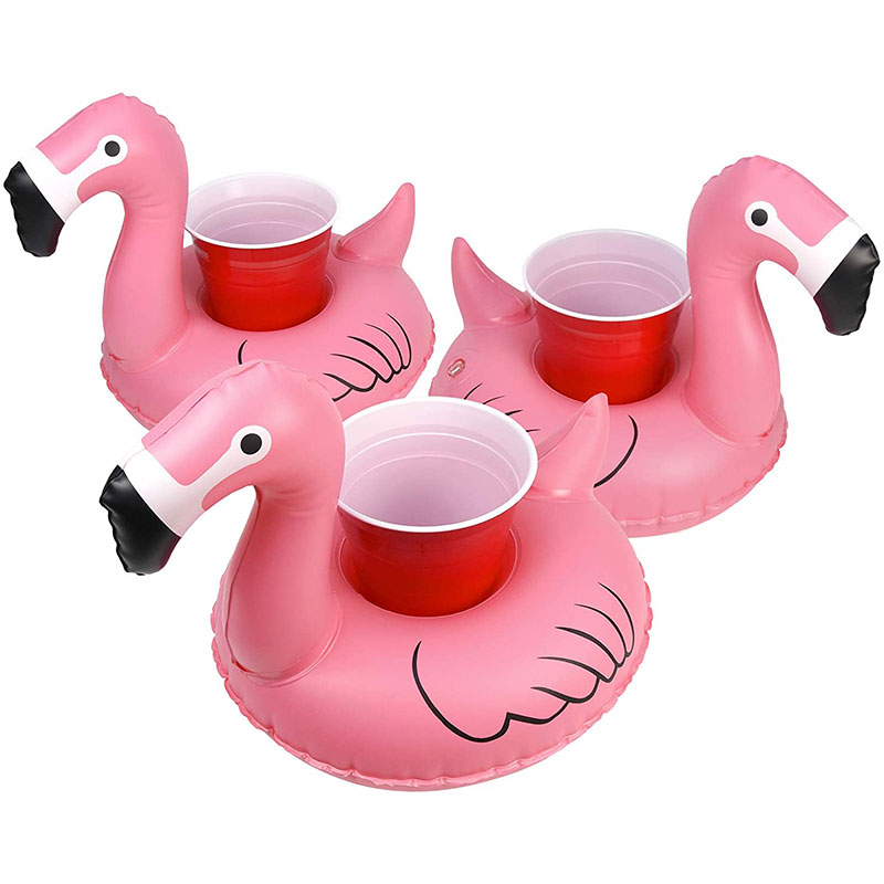 Mini -Tasse Halter aufblasbare Flamingo -Getränke Float Water Getränk Sitz