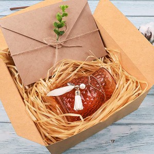 Moretoes Brown Geschenkboxen Kraft Pack 8x8x4 Zoll, Papiergeschenkkarton mit Deckel für Weihnachtsgeschenke, Brautjungfernpläne, Cupcake -Boxen, Handwerksgeschenkschachtel