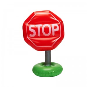 Hersteller benutzerdefinierte PVC aufblasbare Verkehrsschilder, die Straßensperren Dreiecksschilder wehen, Warnschilder PVC Spielzeug