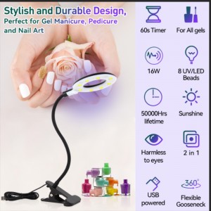 M&r 102a schnurloser LED -Nagellampe&16W Fluoreszenzlampe