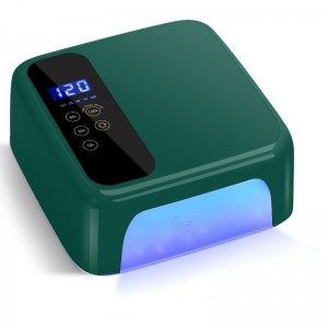 M&r 602prog grün korteloser LED -Nagelschein, drahtloser Nagelentrockner, 72W wiederaufladbares LED -Nagellicht, tragbare Gel UV -LED -Nagellampe mit 4 Timer -Einstellungssensor und LCD -Display, professionelle LED -Nagellampe für Gelp...