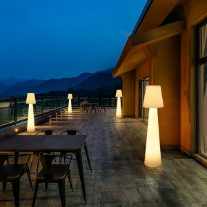 Festival dekoratives Polyethylen Outdoor LED Stehböde Lampe für Garten Rasenparty und Outdoor Event Dekoration Beleuchtung LED LED LACK