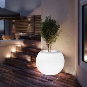 LED RUND FLOOM POT OUTDOOR Garten wasserdicht
