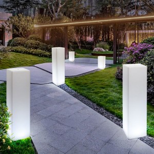 Outdoor wasserdichte Gartenlicht Festival Party Event Hochzeit LED Dekorative Stehlampen Regenbogenfarbe Square Säule Licht Licht