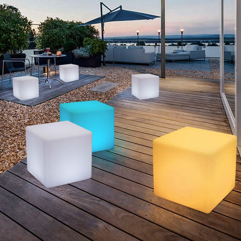 LED Luminous Cube Light Creative Outdoor wasserdichte Hocker KTV Square Stuhl Stuhl Stuhl Konzert für die Event -Atmosphäre Layout