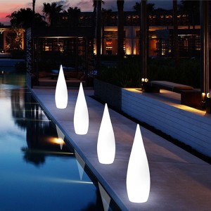 Garten Terrasse Deck Schwimmbad Dekoration Moderne LED Stehbodenbeleuchtung Ferner RGB Farbwechseln Sie LED Light Lampe Lampe Outdoor Lichter Batterieantrieb wasserdicht wieder auflädelbar