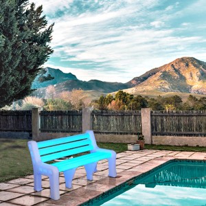 LED Glühen Parkbänke für außen, pe plastische batteriebetriebene Gartenbank, Wintergarten, Terrasse, Rasen oder Gartensitz können 600 kg tragen