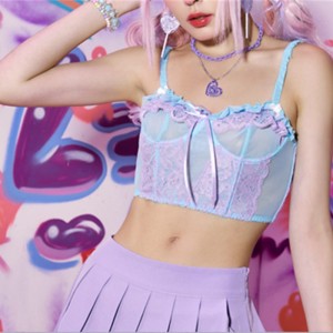 Spitzenausstattung Korsett obere Spitze Bustier mit Bogendetails