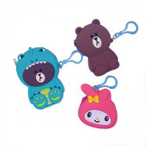 Süße und kleine Kartonfiguren Silikon -Emaille -Taschen für Kinder