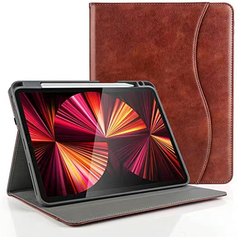 Neue iPadcase All -Inclusive -Schutzhülle Multi -Winkel -Display funktionaler Lederetaschen