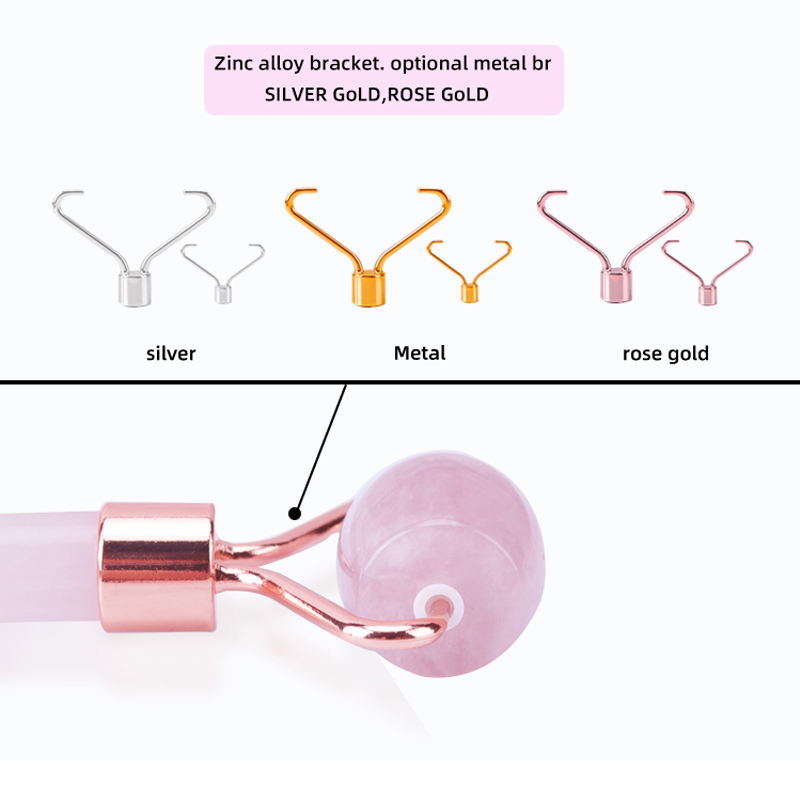 anpassbare Gesichtsbehandlungnatürliche rosa dunkelgrüne Dual-Kristall-Eis Gua Sha Anti-Aging Jade Roller Kit Massagegeräte mit Box