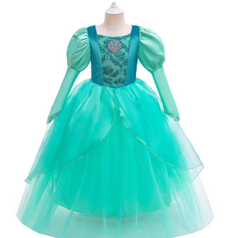 Halloween Mermaid Kostüm für Mädchen Prinzessin Ariel Ballkleid Kinder Kinder Party Kleider Stickerei Carnival Party Kleider 3 - 14 Stück