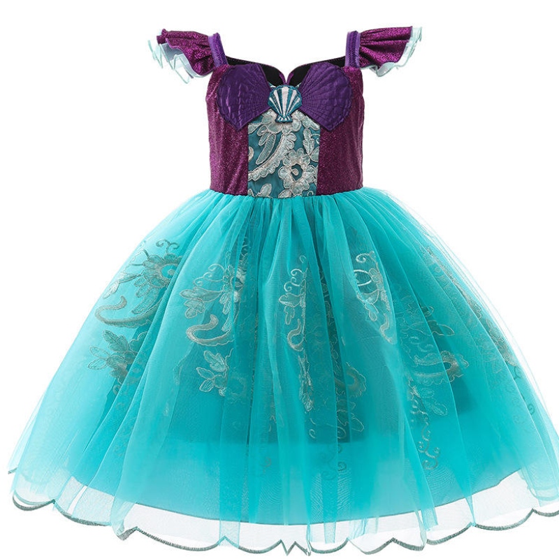 Mädchen kleine Meerjungfrau Ariel Prinzessin Kleid Halloween Fancy Kostüm Kinder Baby Mädchen Karneval Geburtstagsfeier Kleidung Sommerkleid